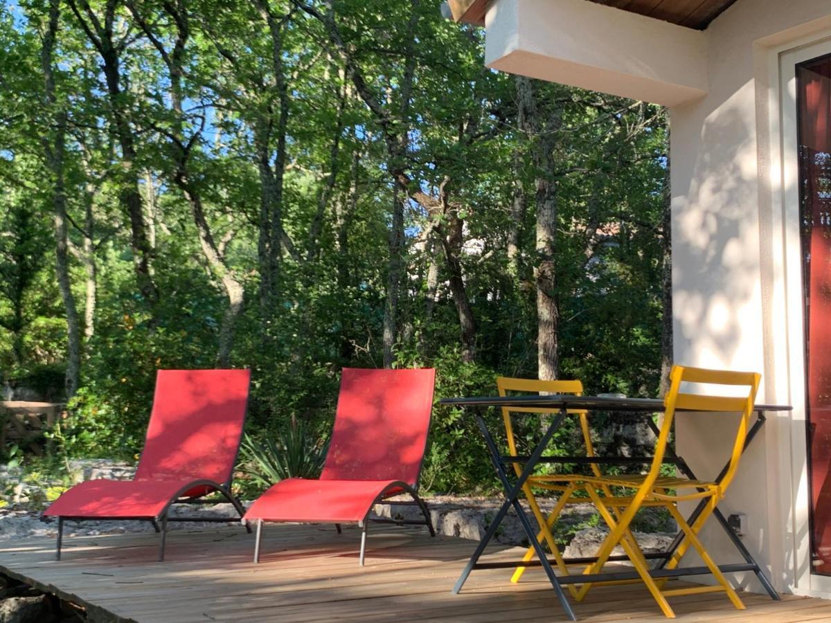 Le Mazet, Studio Avec Terrasse Et Acces Piscine Saint Alban Auriolles エクステリア 写真